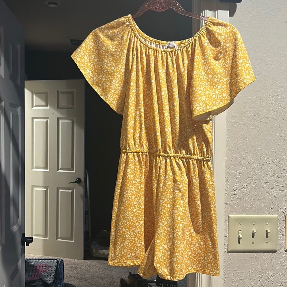 Yellow short romper